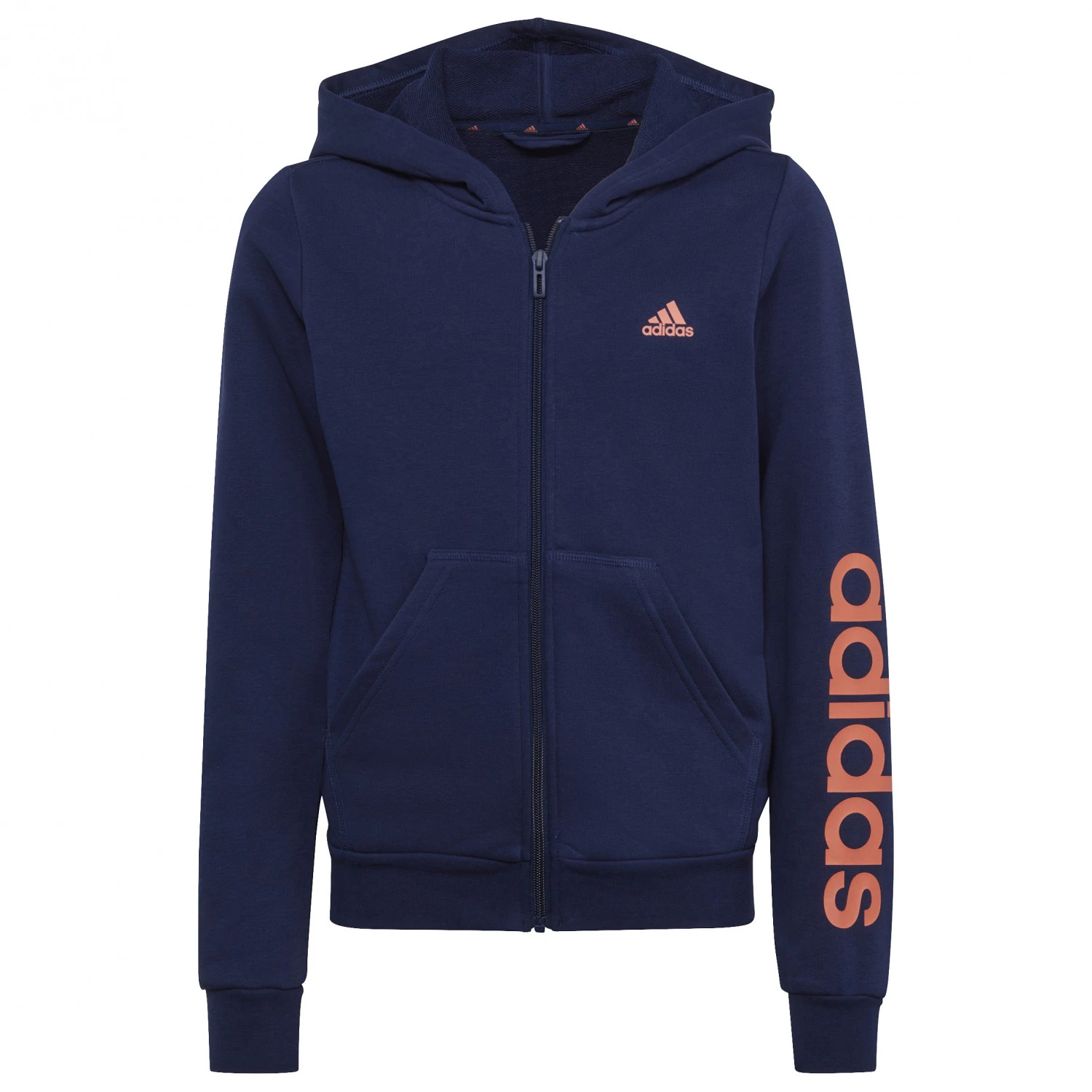 ADIDAS Girl's Essentials LIN Full Zip Hoody - Hoodie 1 ADIDAS Girl's Essentials LIN Full Zip Hoody - Hoodie