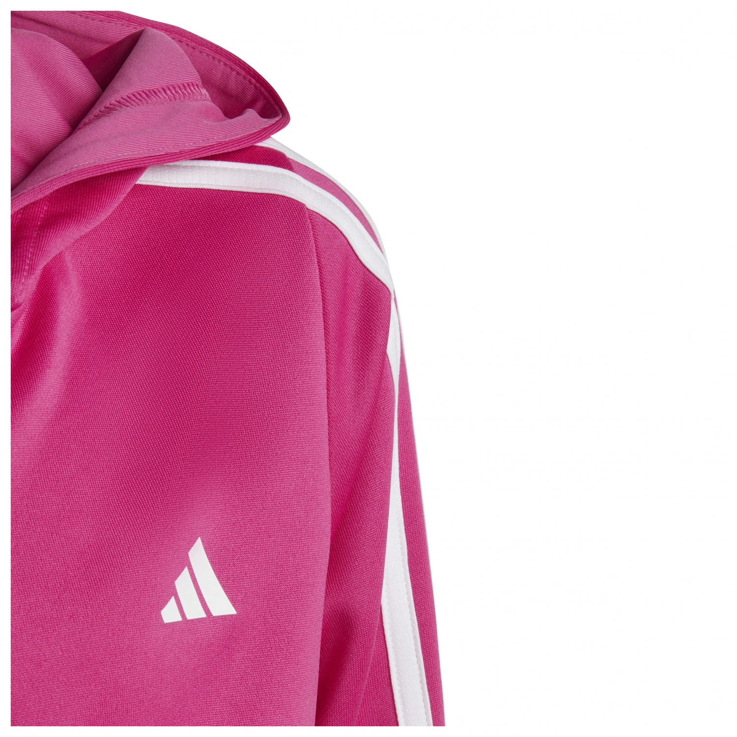ADIDAS Girl's Training Essentials 3-Stripes Full-Zip - Hoodie 4 ADIDAS Girl's Training Essentials 3-Stripes Full-Zip - Hoodie - Image 4