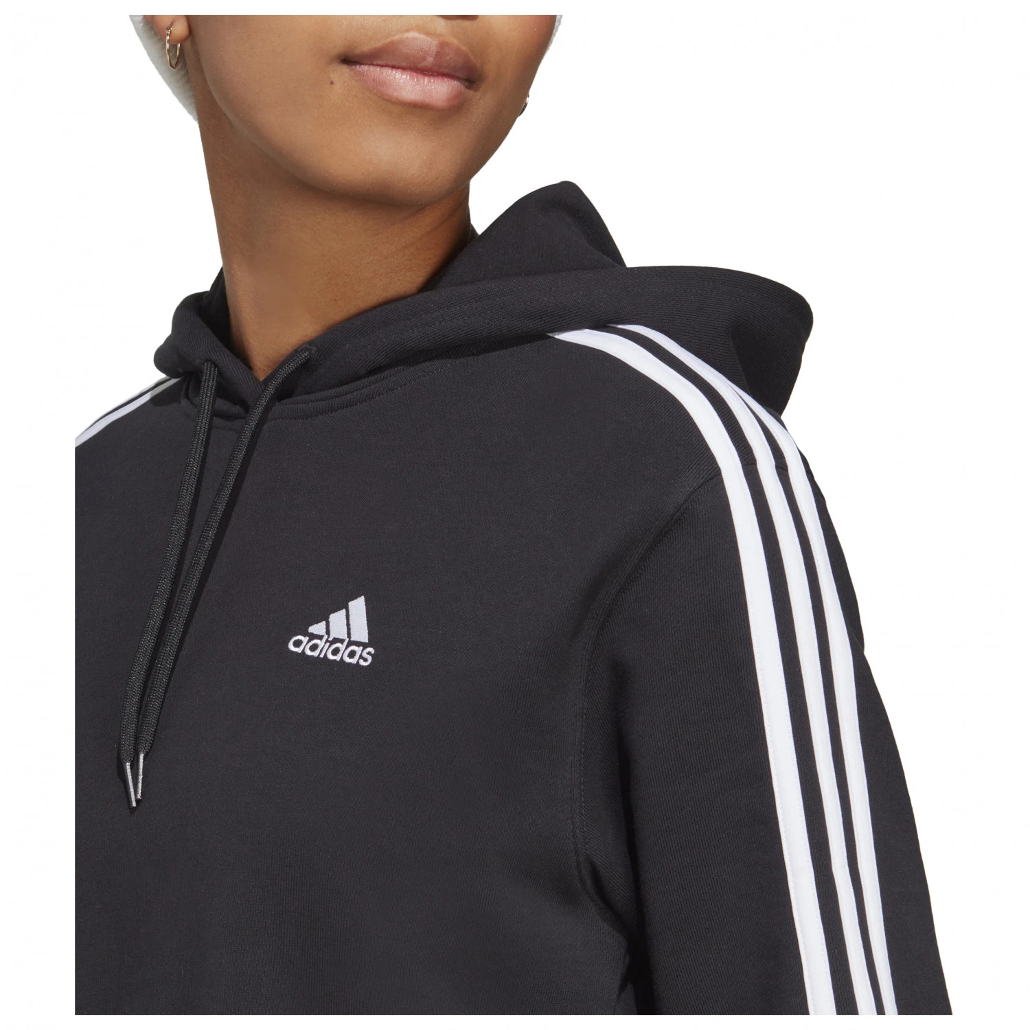 ADIDAS Women's 3-Stripes FT CR Hoody - Hoodie 6 ADIDAS Women's 3-Stripes FT CR Hoody - Hoodie - Image 6