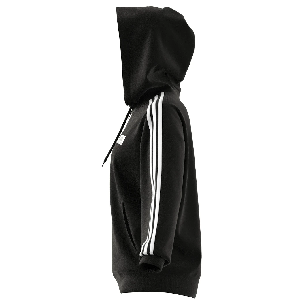 ADIDAS Women's 3-Stripes FT Full Zip O Hoodie - Hoodie 4 ADIDAS Women's 3-Stripes FT Full Zip O Hoodie - Hoodie - Image 4