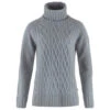 FJÄLLRÄVEN Women's Övik Cable Knit Roller Neck - Wool Jumper